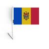 Drapeau Adhésif - Moldavie - 14 X 21 Cm - 10 Pièces - Polyester - Léger Et Robuste