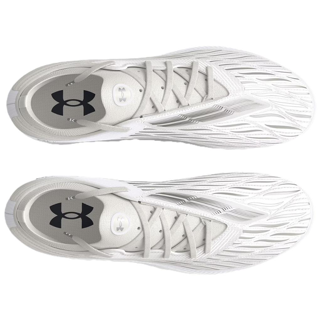 Under Armour Magnetico Elite 4 FG White Clay Metallic Silver Unisex Sneakers Grey 3027700-100