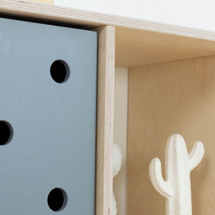 Meuble de rangement NABOSKY verni 1x4