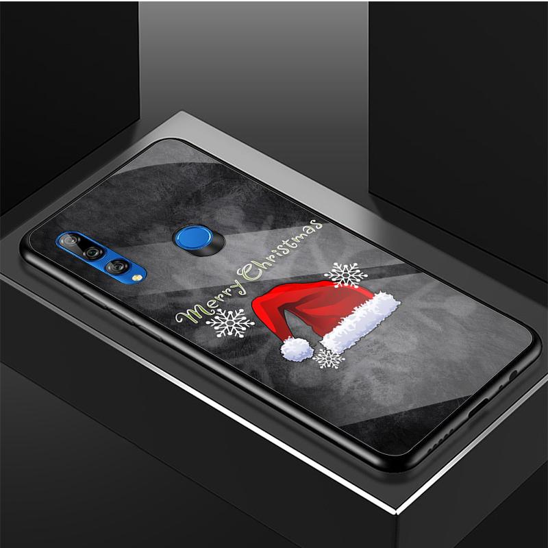 Чехол из закаленного стекла с Рождеством для Huawei Honor 8X9 10i 20i 20Lite 20Pro 30 Pro