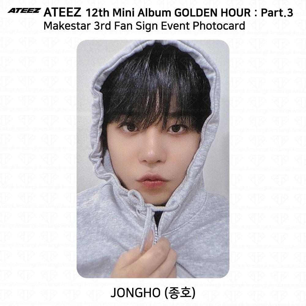 ATEEZ 12-й мини-альбом Golden Hour Part.3 Фотокарточка с 3-го фан-сайна MakeStar