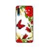 Черный чехол из ТПУ для Samsung Galaxy A50 50S A30S A10 A01 A11 A21S A31 A41 A51 A71 M21 M30S S10 LITE Красная бабочка на цветке розы