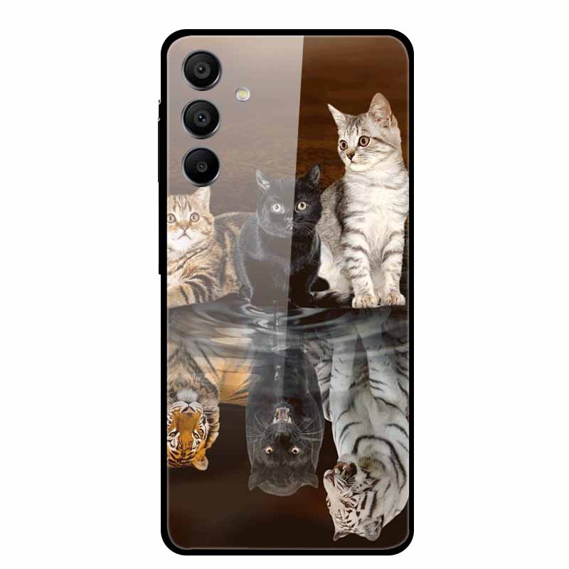Закаленное Стекло Чехол для Samsung Galaxy A16 5G Задняя Крышка Жесткий Чехол для SamsungA16 Чехол для Телефона Fundas Крутой Защитный Милый Бампер