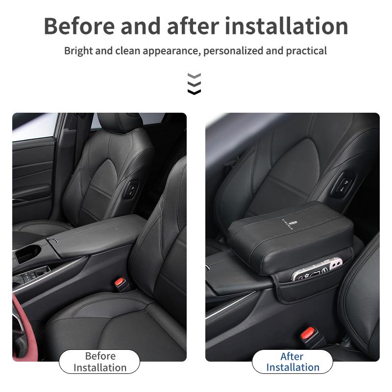 Car Armrest Box Booster Pad with Storage Bag Auto Accessories For Lincoln MKZ MKX Aviator Navigator Continental Corsair MKC MKT hpo0