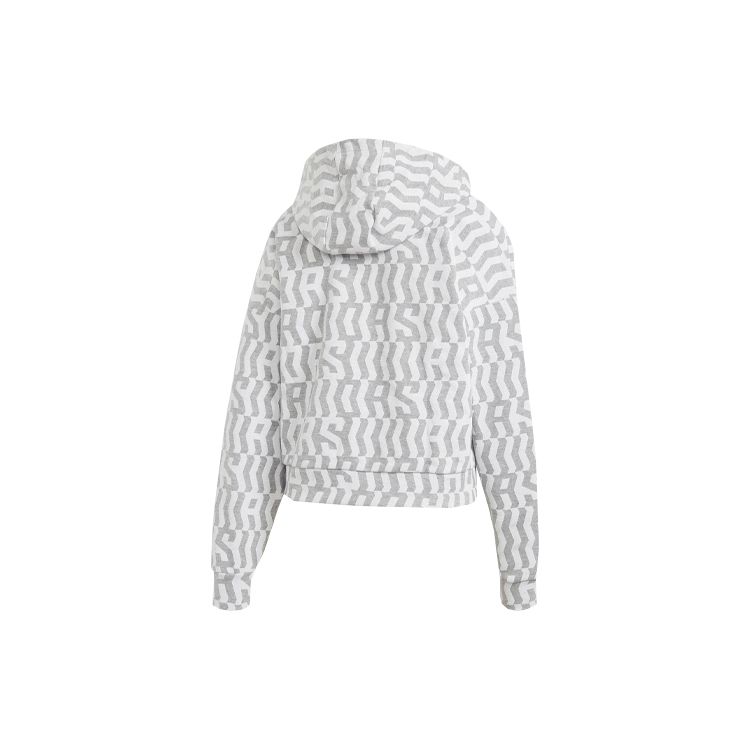 adidas Куртка с капюшоном и принтом по всей длине, женская верхняя одежда, серая FL4225