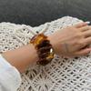IngeSight.Z Vintage Brown Coffee Thick Resin Acrylic Bangles Women Punk Geometric Bangle Bracelet Wedding Aesthetic Jewelry Gift