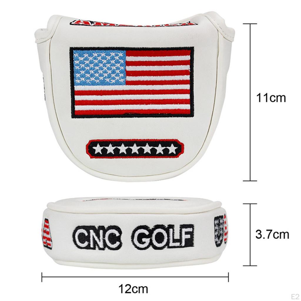 Golf Mallet Putter Head Cover Protective PU Leather
