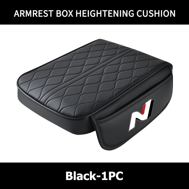 For Hyundai Leather Car Armrest Mat Center Console Arm Rest Protection Cushion Cover GDi N Line i10 Azera Genesis G70 G80 G90 MM8