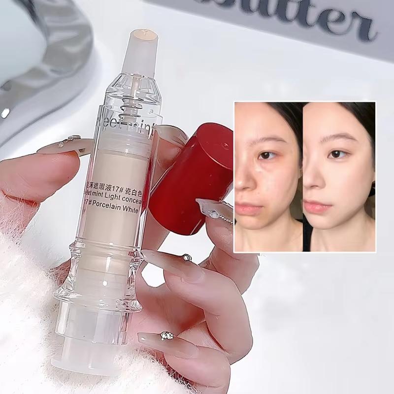Консилер с игольчатым тюбиком Жидкая основа Корректор темных кругов Контур носа Высокое покрытие BB-крем Женская косметика Косметика