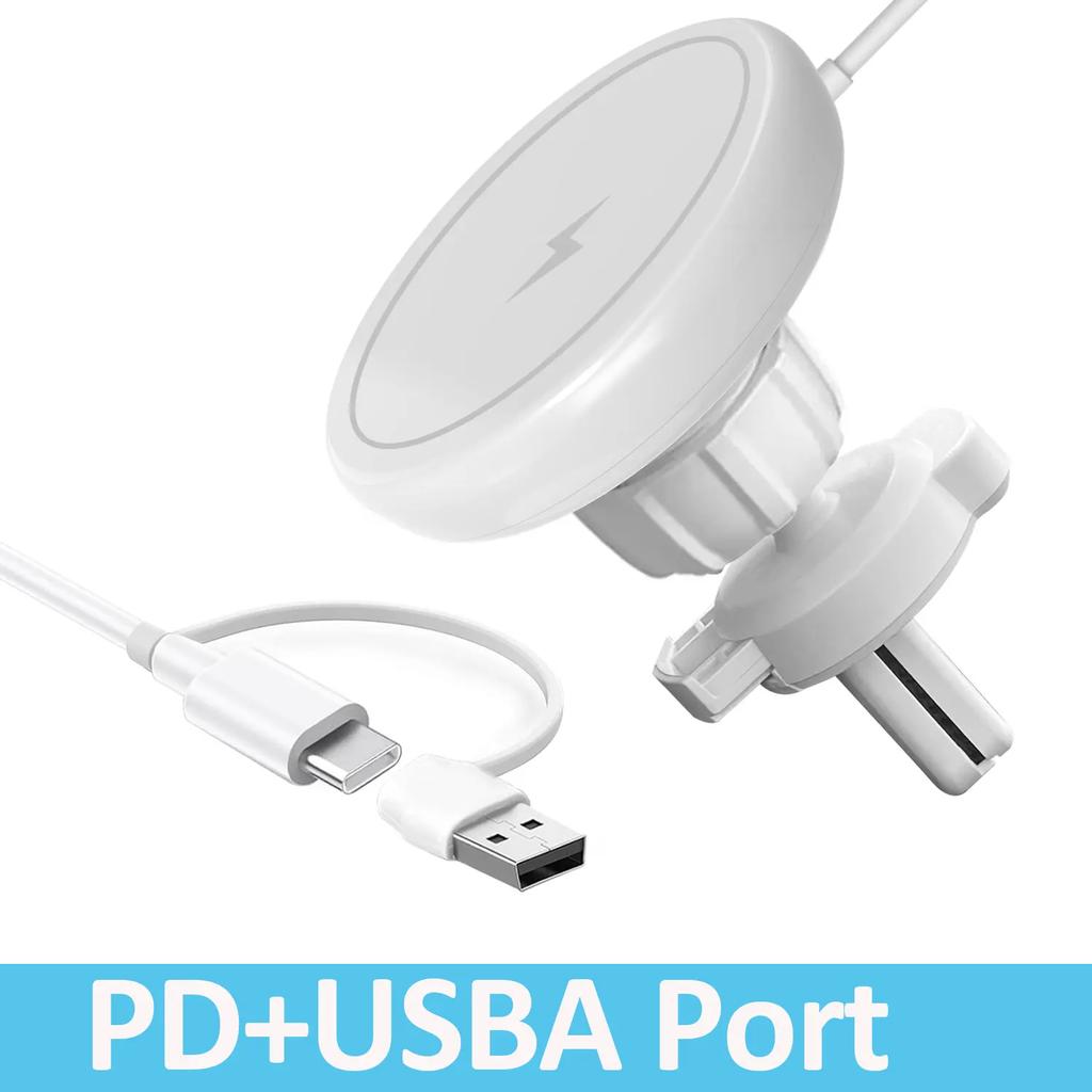 30W Magnetic Car Wireless Charger for iPhone 15 14 13 12 Pro Max Samsung Air Vent Mount Car Phone Holder Stand Fast Car Charging