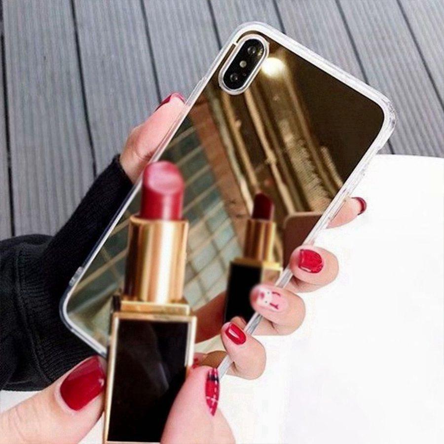 Зеркало для макияжа Блестящий силиконовый чехол Для Realme 9 Pro OPPO A96 A54 A74 A94 A79 5G A76 A53 A16 A38 A57 A77 A60 Чехол