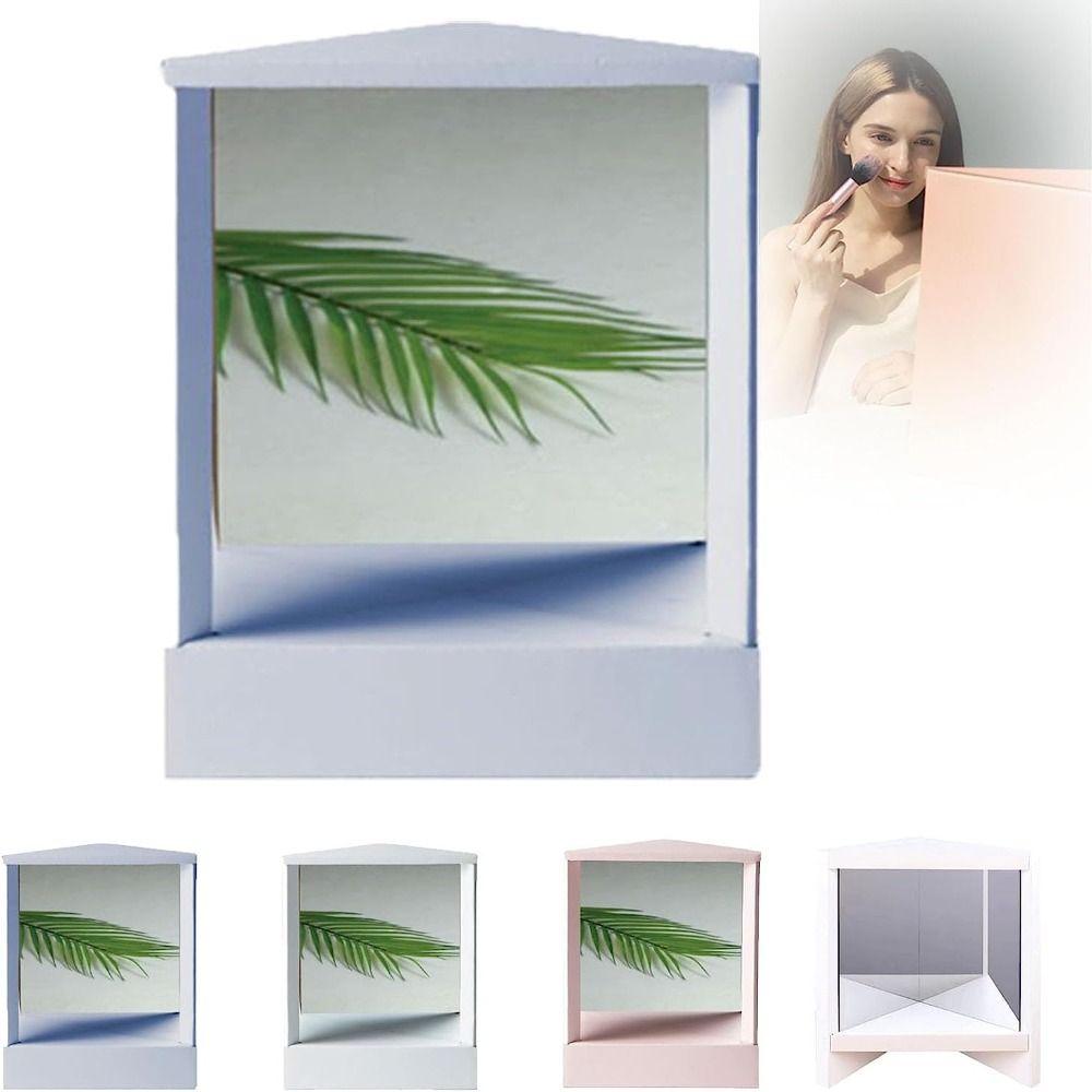 Улучшенное самовосприятие Прямоугольное настольное зеркало Настоящее зеркало для макияжа Отражение Женщины Девочки