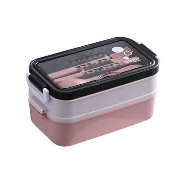Ланч-бокс Bento Box для студентов, офисных работников, двухслойный микроволновый нагрев, контейнер для обеда, контейнер для хранения еды