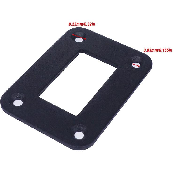 weideer 1 Way Rocker Switch Panel Housing Black Anodized Aluminium Switch Shell Bracket with Screw for Car Boat Trailer K-M075-1K-LS