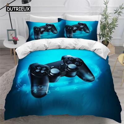 Комплект постельного белья Gamer для мальчиков, игровой комплект постельного белья для подростков, чехол для видеоигр, чехол для PlayStation King Size, 2/3 шт., пододеяльник