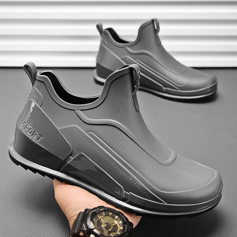 Chelsea rain shoes low short tube мужские нескользящие и износостойкие ботинки для морской рыбалки 2024 новые мужские водонепроницаемые дождевые сапоги