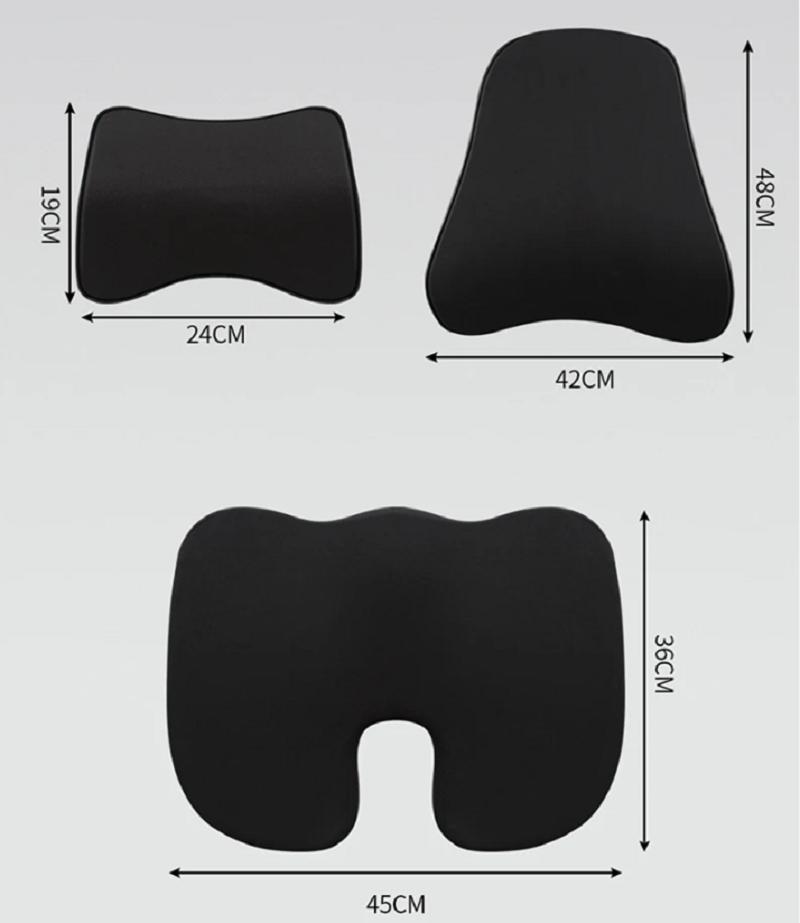 High Flexibility Memory Foam Rest Back Pillow for Car Seat Slow Rebound Backrest Lumbar Support Cushion Relieve Body Soreness