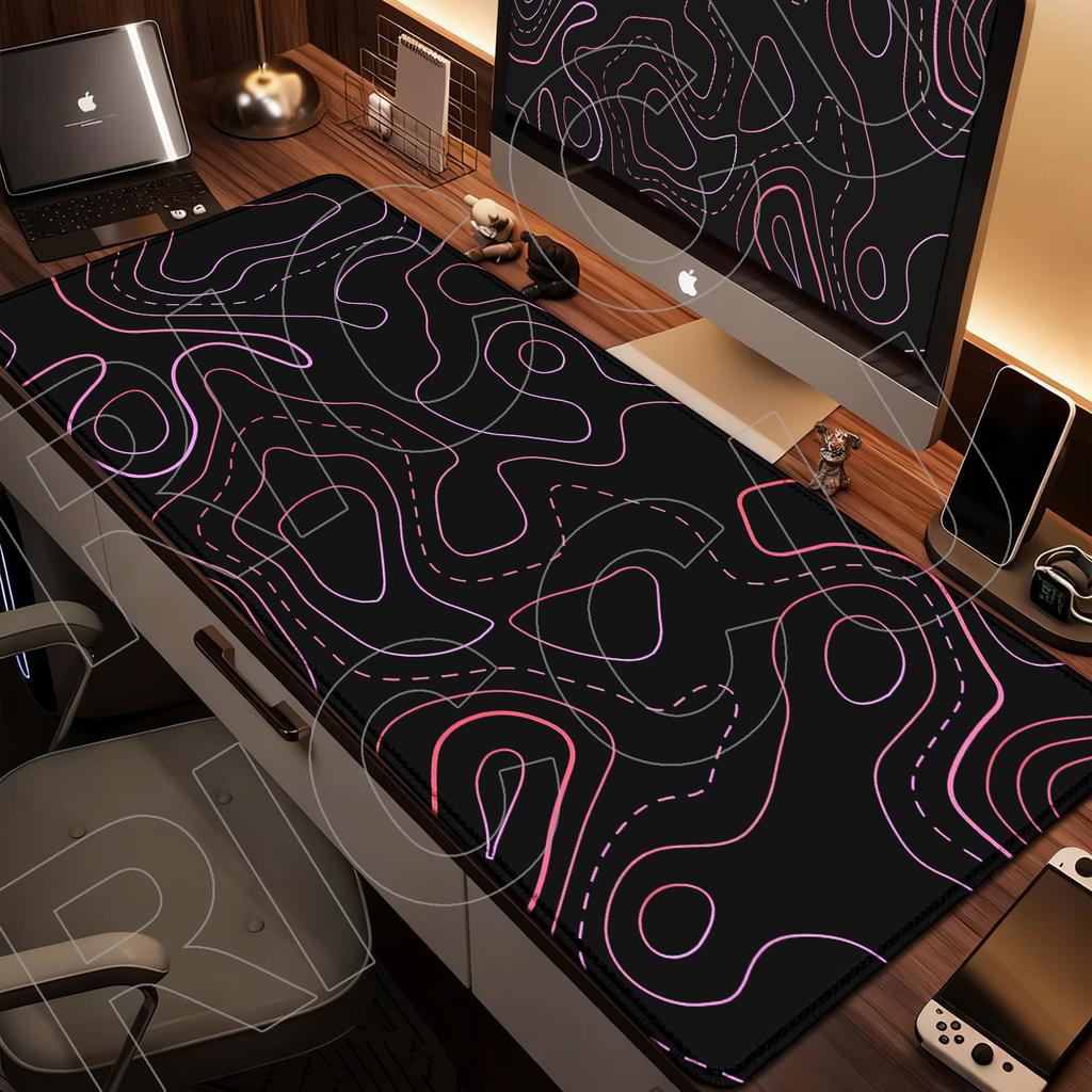 HD printing structure diagram topographic map line Mouse Pad XXL Keyboard Table Game Anti-slip Desk Mat Computer PC Accessories
