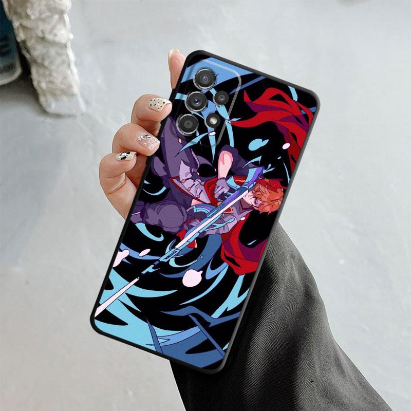 Чехол Genshin Impact Aether Lumine с рисунком для Samsung Galaxy A14 A73 A53 A71 A51 A31 A33 A22 A12 A21s A13 A32 A52s A72 A52 A23