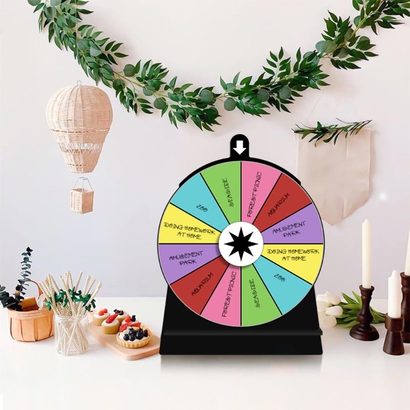  Wheel Game Set for Parties, Stand Included Tabletop Game Tradeshow Game Wheel for Carnivals