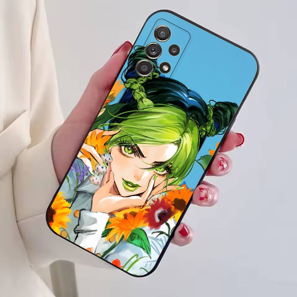 Аниме J-JOJO Крутой Чехол для Телефона с Джолин Кудзё Для Samsung S25,S24,S21,S22,S23,S30,Ultra,S20,Plus,Fe,Lite,Note,10,Черная Крышка