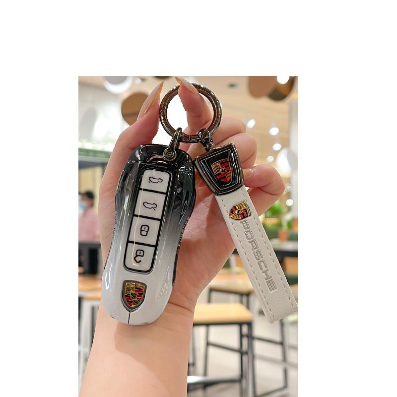 Compatible with Porsche key cases: Cayenne, Panamera, Macan, 911, 718, and Taycan.