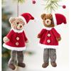 Plush Bear Doll Ornaments Fabric Animal Pendants Christmas Tree Hanging  Christmas Tree Decorations