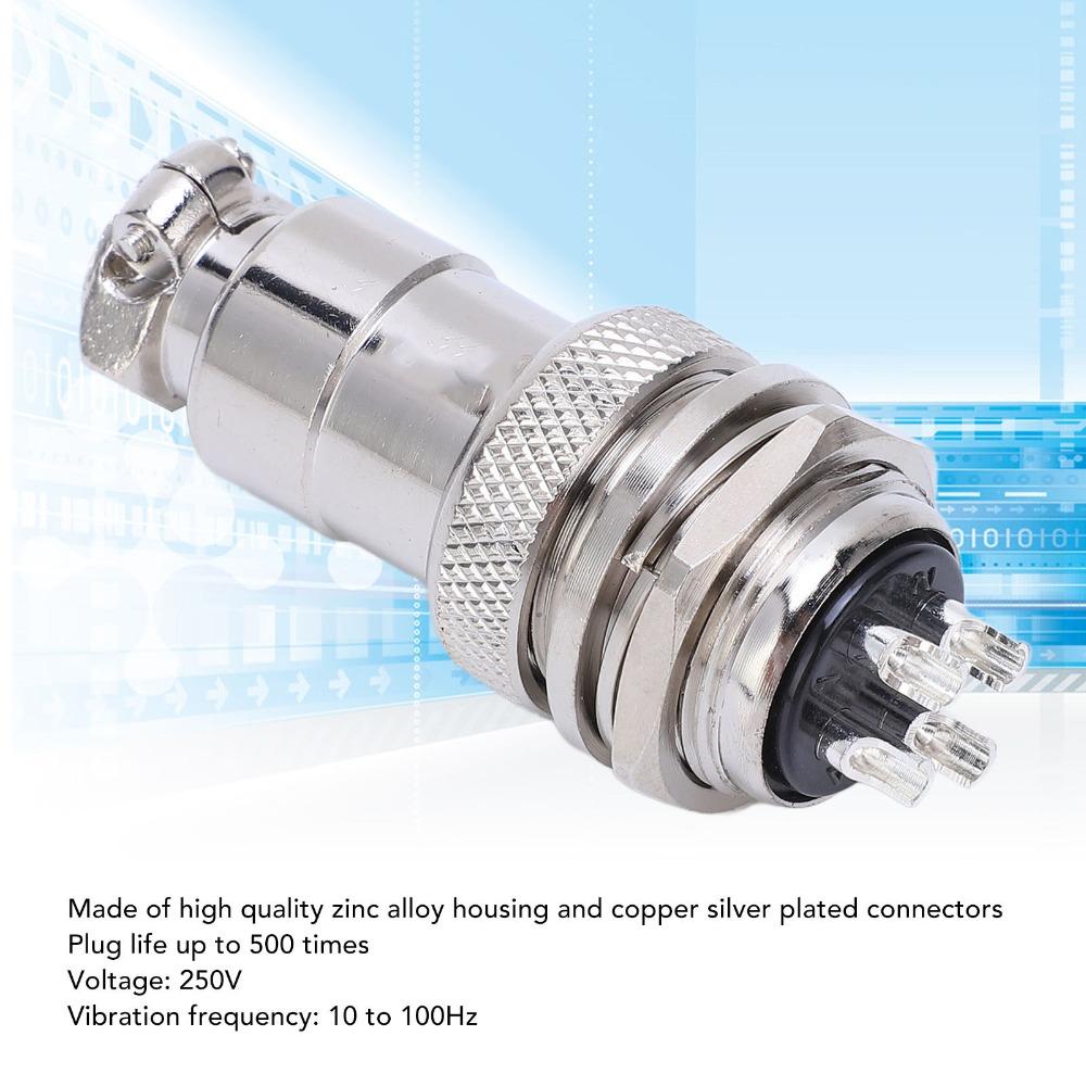 2 шт. 4-контактный авиационный разъем GX20, корпус из цинкового сплава, штекер, гнездо, круглый адаптер, аудио