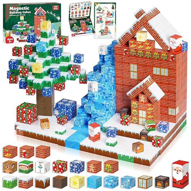 Magnetic Blocks Game Mine Magnet World Toys For Boys Girls STEM Montessori Sensory Cubes Game Toys Gift