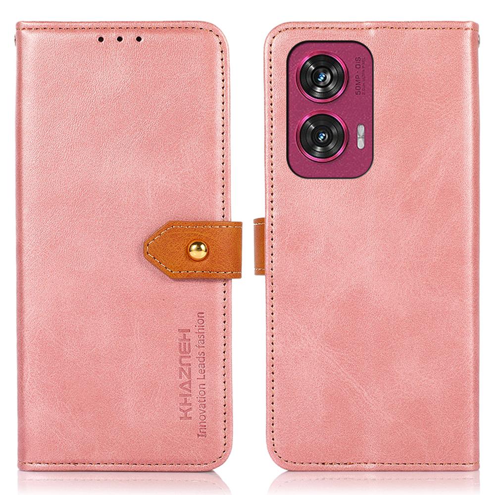 KHAZNEH For Motorola Edge 50 Fusion 5G Cell Phone Cases PU Leather Card Holder Magnetic Cover