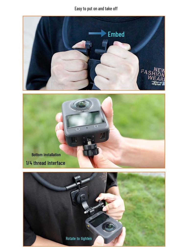 DJI Osmo 360° Панорамная камера Крепление на шейный ремень с магнитной быстросъемной площадкой для вида от первого лица