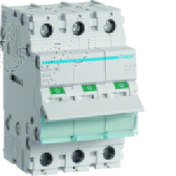 Modular switch disconnector 3P 100A 400VAC