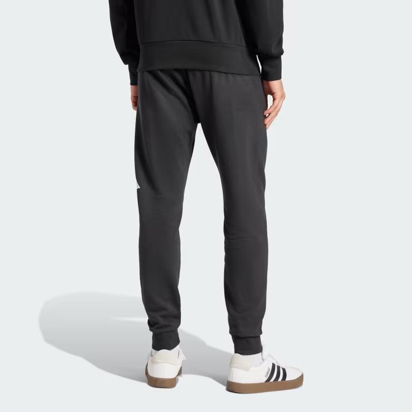 adidas ESSENTIALS Спортивные штаны из французского терри с большим логотипом Мужские Черный/Белый IN6163