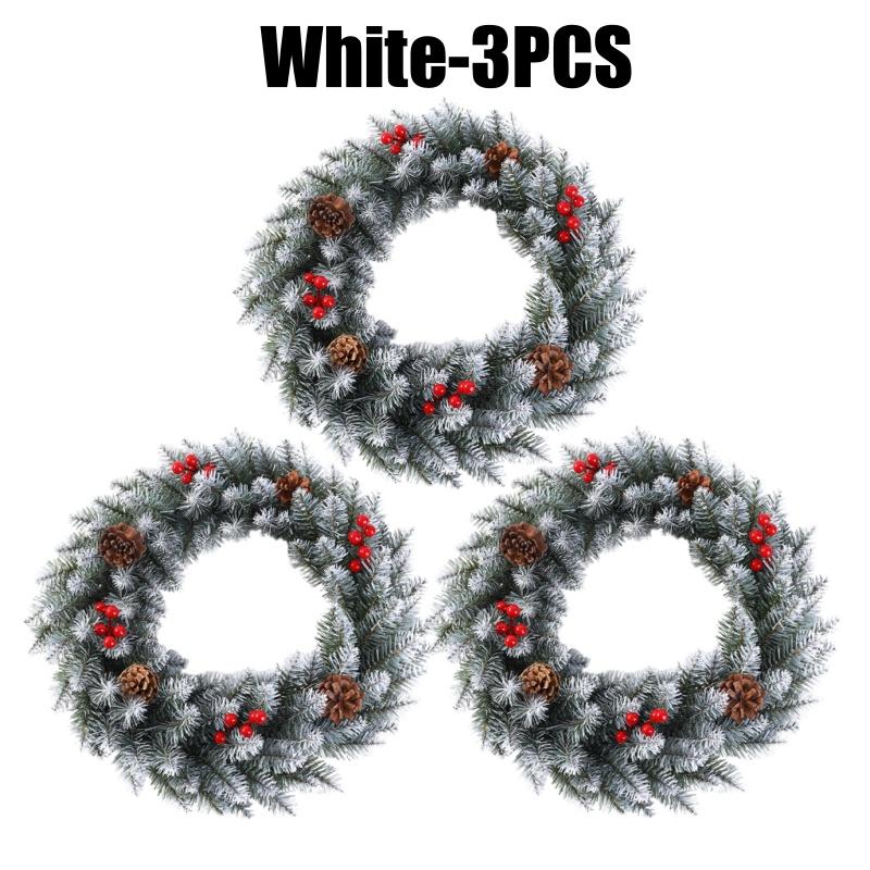 Рождественский венок из лозы Праздничные украшения для дома, двери, стены, центральный элемент для стола, Праздничная рождественская вечеринка, Сезонные украшения