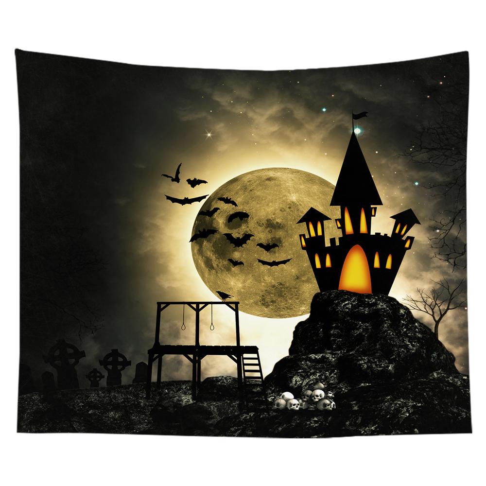 Home Decor Halloween Wall Hanging Gothic Print Tapestry  Witchcraft Supplies Dorm Rug 230x180cm Tapiz