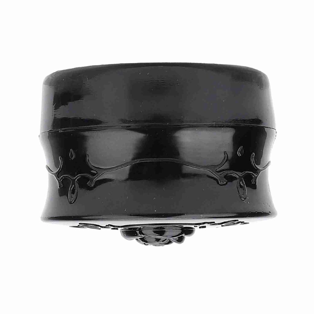 Vintage Rose Empty Makeup Loose Powder Dispenser Box Cosmetic Case with Powder Puff Black