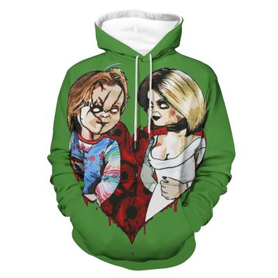Новейшая детская толстовка с капюшоном Chucky с 3D-принтом, мужская повседневная толстовка с капюшоном в стиле американского фильма ужасов, весенняя уличная одежда