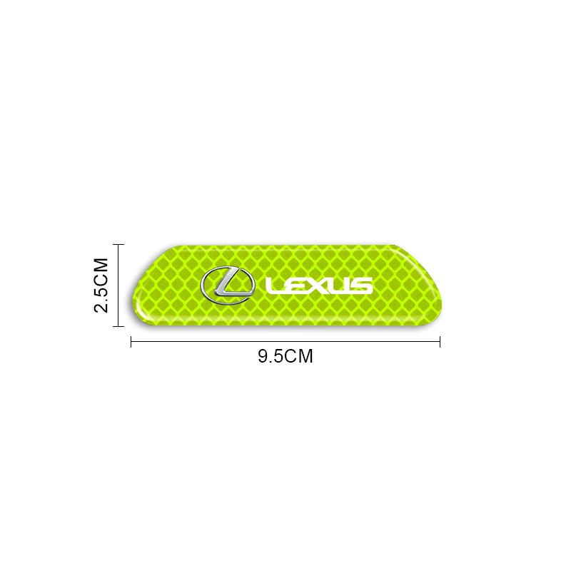 4PCS Car Door Safety Warning Reflective Mark Sticker Car 3D Sticker For Lexus ES300 RX330 RX300 GS300 IS250 IS200 CT200h NX RX ADV1