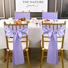 10pcs Satin Chair Belt with Bow Decoration, Universal Chair Cover Ribbon Tie Wedding Chair Back Decor/chair Sashes Wedding