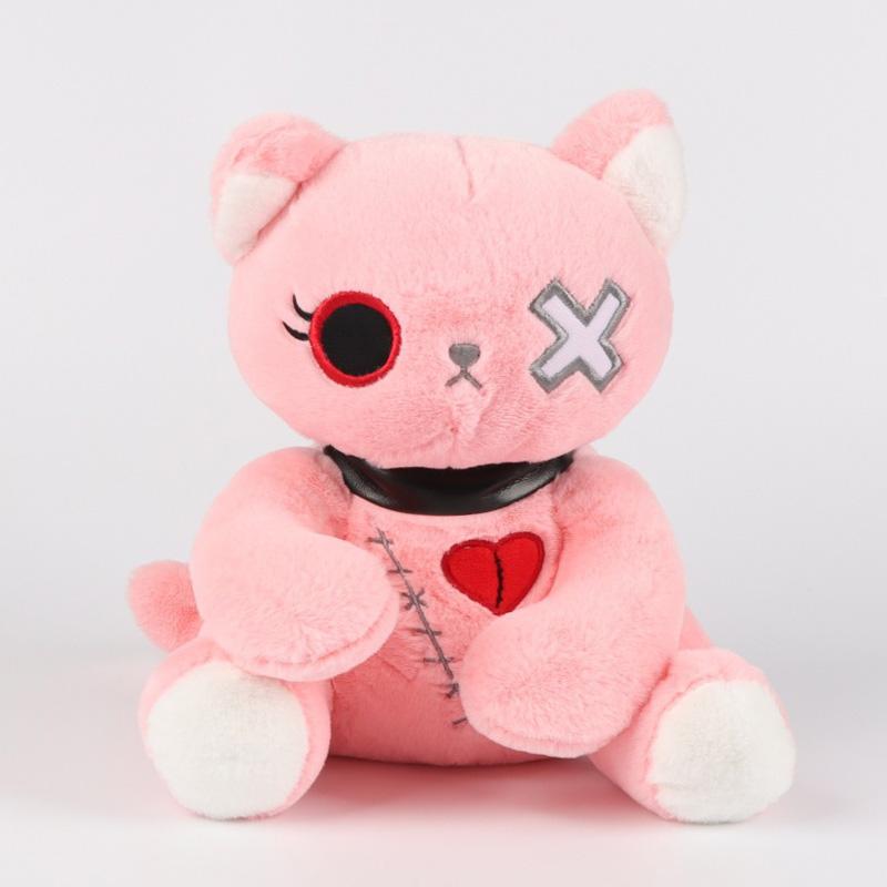 Funny Dark Cat Plush Toys Rich Expression Animal Doll Cute Emotional Support Pillow for Kids Girls Best Friend Gift for Birthday