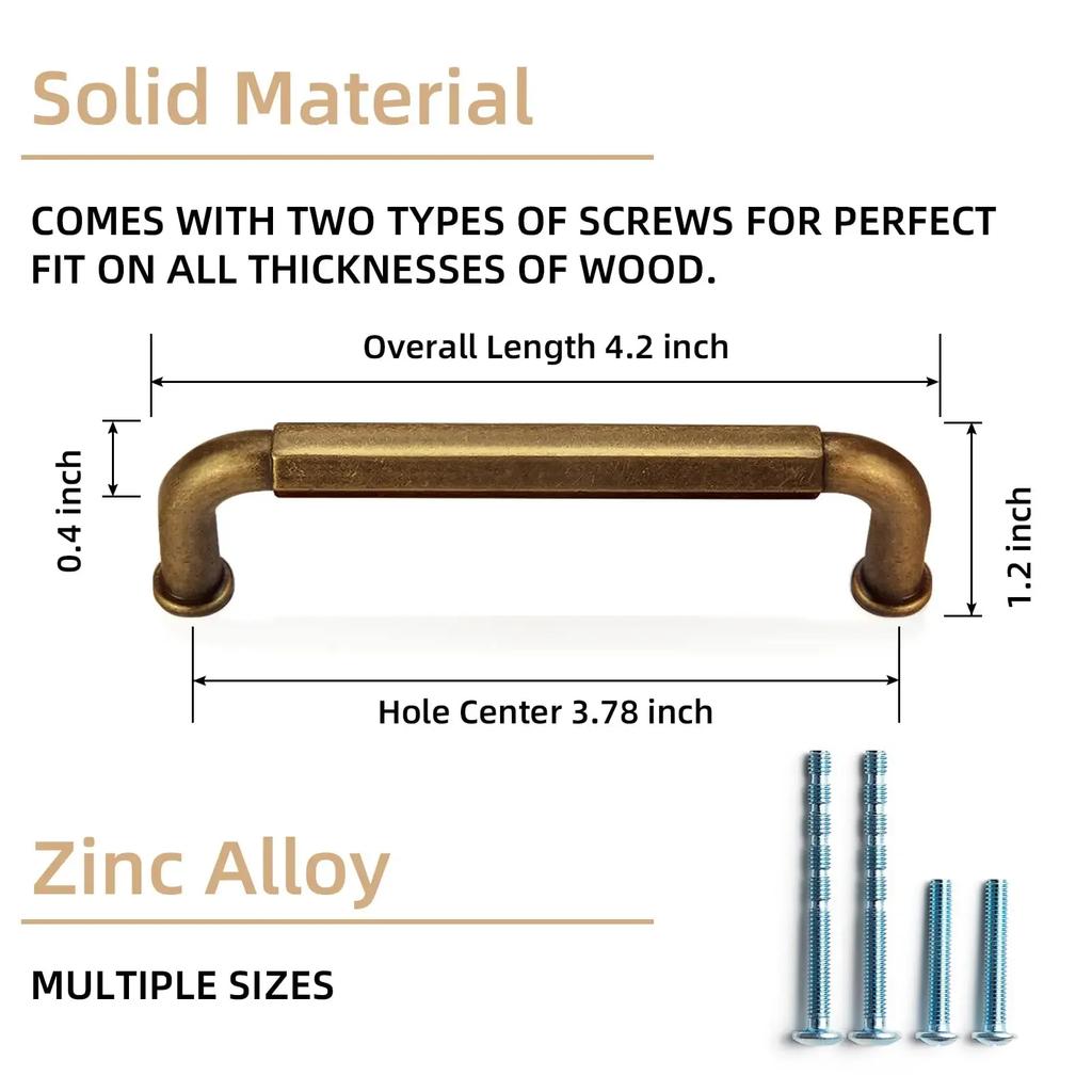 5 Inch Hole Center Cabinet Pulls Antique Brass Zinc Alloy Kitchen Drawer Pulls Dresser Knobs Drawer Handles Hardware