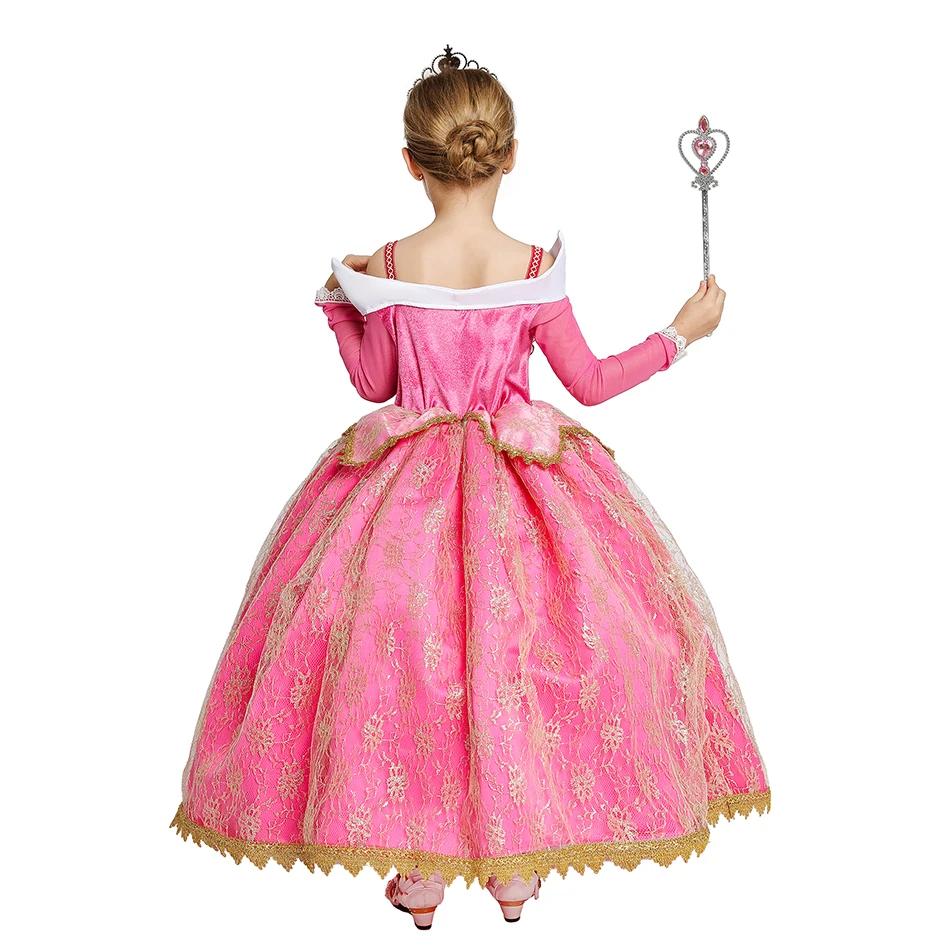 New Princess Costume Girls Party Role Paly Dress Up Halloween Costumes Princess Dress Children Party Cosplay Dress with Accessories