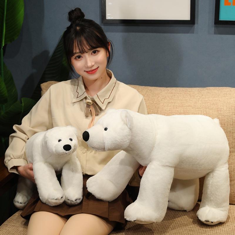 Милая имитация толстого белого медведя, плюшевая игрушка, маленькая кукла белого медведя