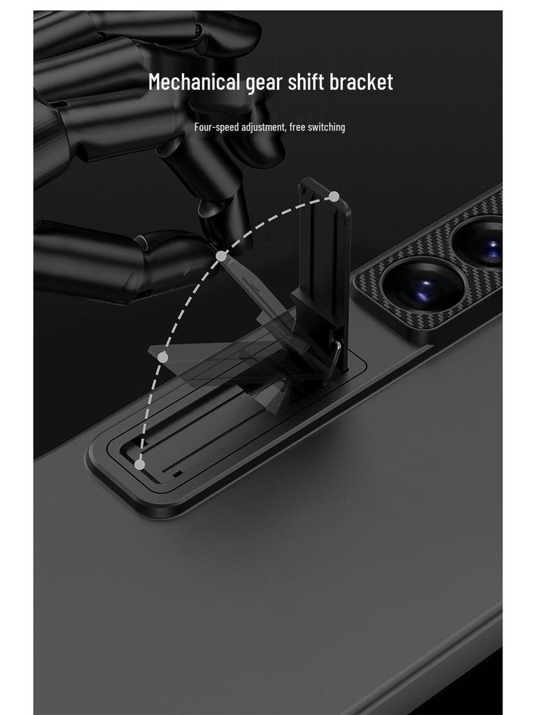 Тонкий чехол-подставка Samsung S26 - Защитная крышка однотонного цвета