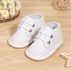 Autumn/Winter Non-Slip Lace-Up Baby Boots with Rubber Sole