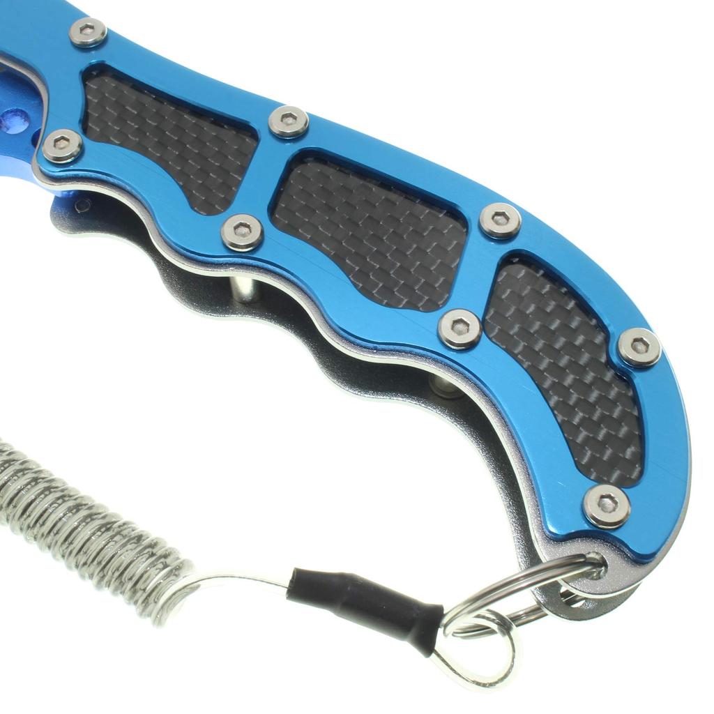 1091 Fish Carbon Fiber Fish Grip (Iregui) Grip, Pistol-Shaped (Blue)