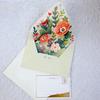 3D Fly-Out Greeting Card Multiple Colorful Flower Decor Greeting Card with Envelope Watercolor Painting