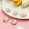 5Pcs DIY Hairpin Bag Pearl Flower Buttons Sewing Buttons Crystal Glass Stone Rhinestone Buttons