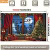 Two-dimensional plane 1 piece per pack. Suitable for party banners - Retro winter window scene background fabric.