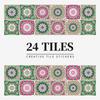 24 Pieces European Pattern Self-Adhesive Tile Sticker Waterproof And Oil-Proof Kitchen Bathroom Wall Decoration Matte Film Pvc Wall Sticker